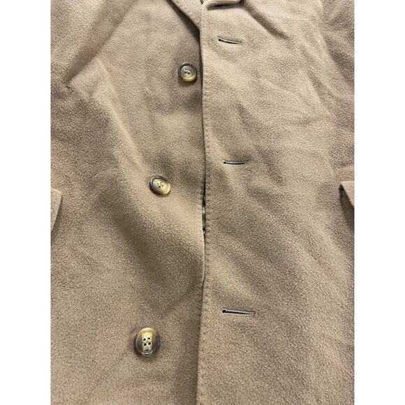 Smiths Bermuda Cashmere Coat Men SZ 44 S Vintage 1970s Made in England Tan Gent - Picture 3 of 10